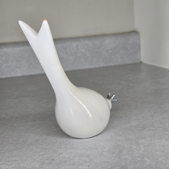 White‎ Dove Figurine with Silver Crown - Decorative Bird Ornament - Picture 5 of 9